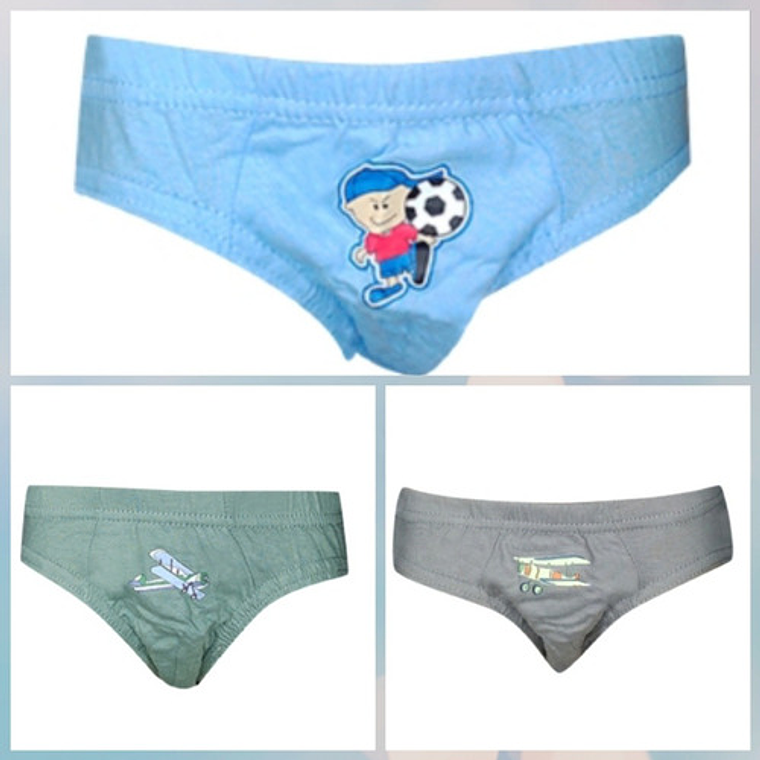 Pack 12 Calzoncillos 100% Algodón De Niño Talla 2 Años 2