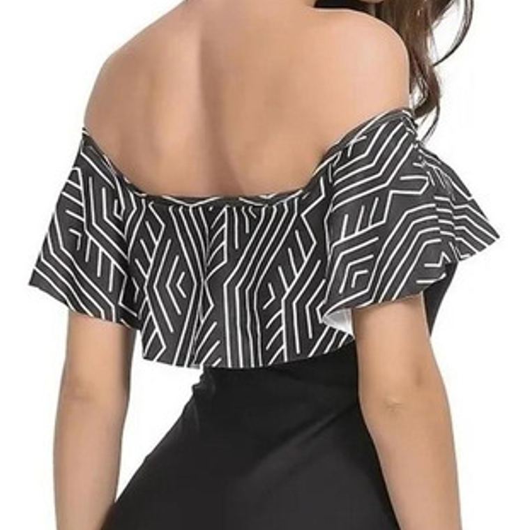 Traje De Baño Entero Sin Hombros, Étnico 2