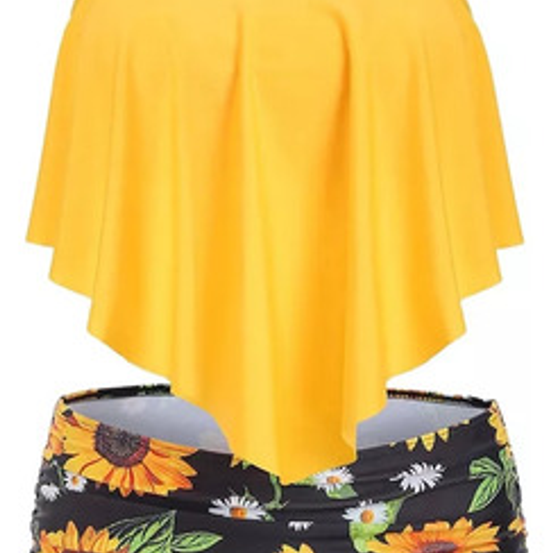 Bikini Alto Girasoles Excelente Calidad 2