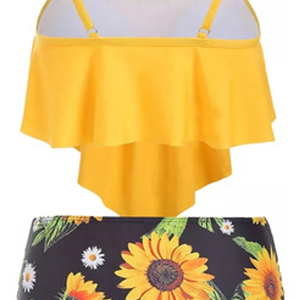 Bikini Alto Girasoles Excelente Calidad 3