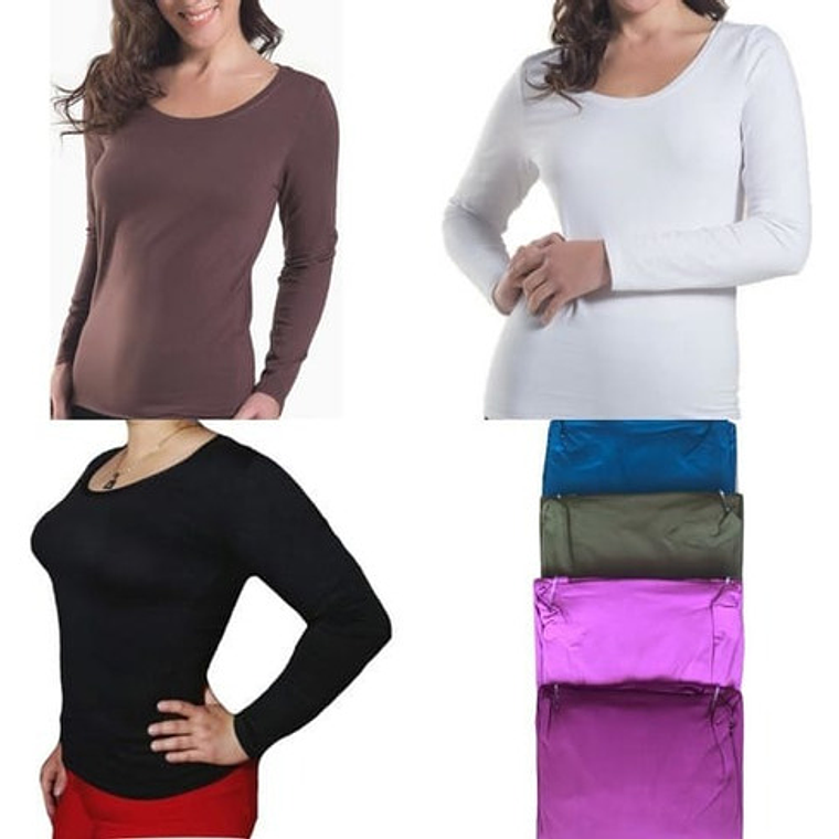 3 Camisetas De Bamboo Mujer Excelente Calidad, Extra Suaves 7