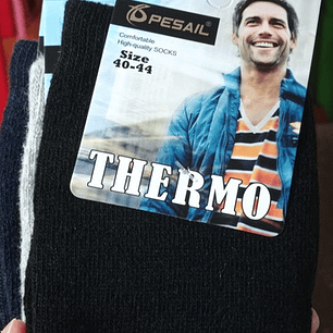 12 Pares Calceta Thermo Especial Invierno Hombres