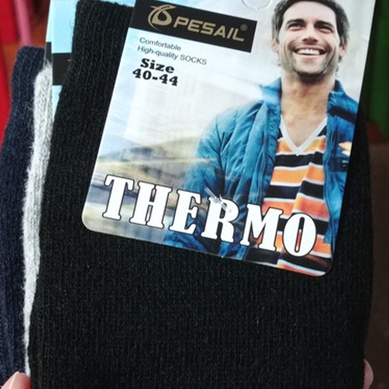 12 Pares Calceta Thermo Especial Invierno Hombres 2