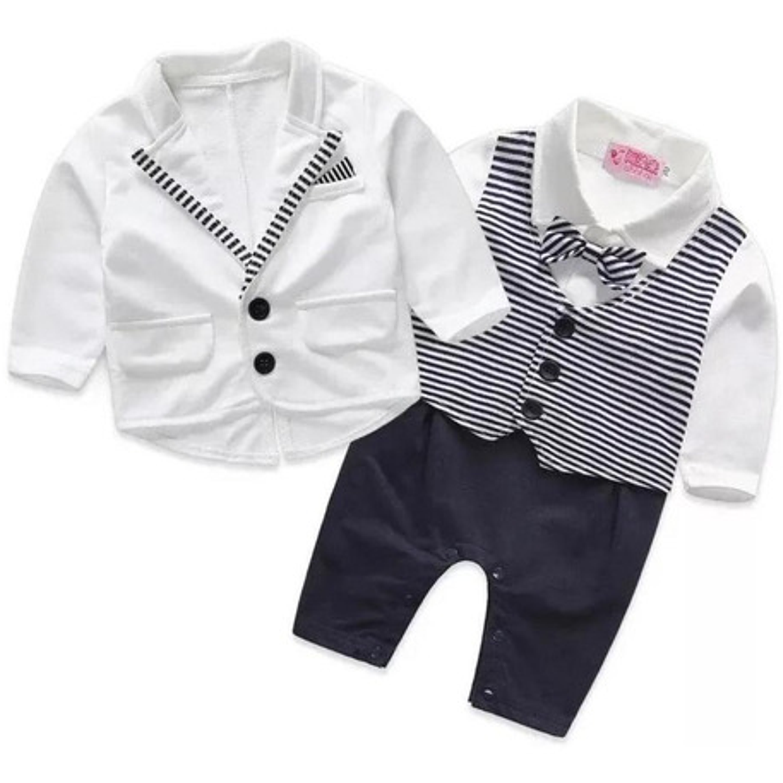 Traje Bautizo Bebe Niño 3 Meses A 24 Meses 1