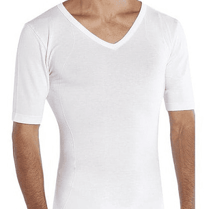 3 Camisetas De Hombre Manga Corta Algodón Nacional Cuello V