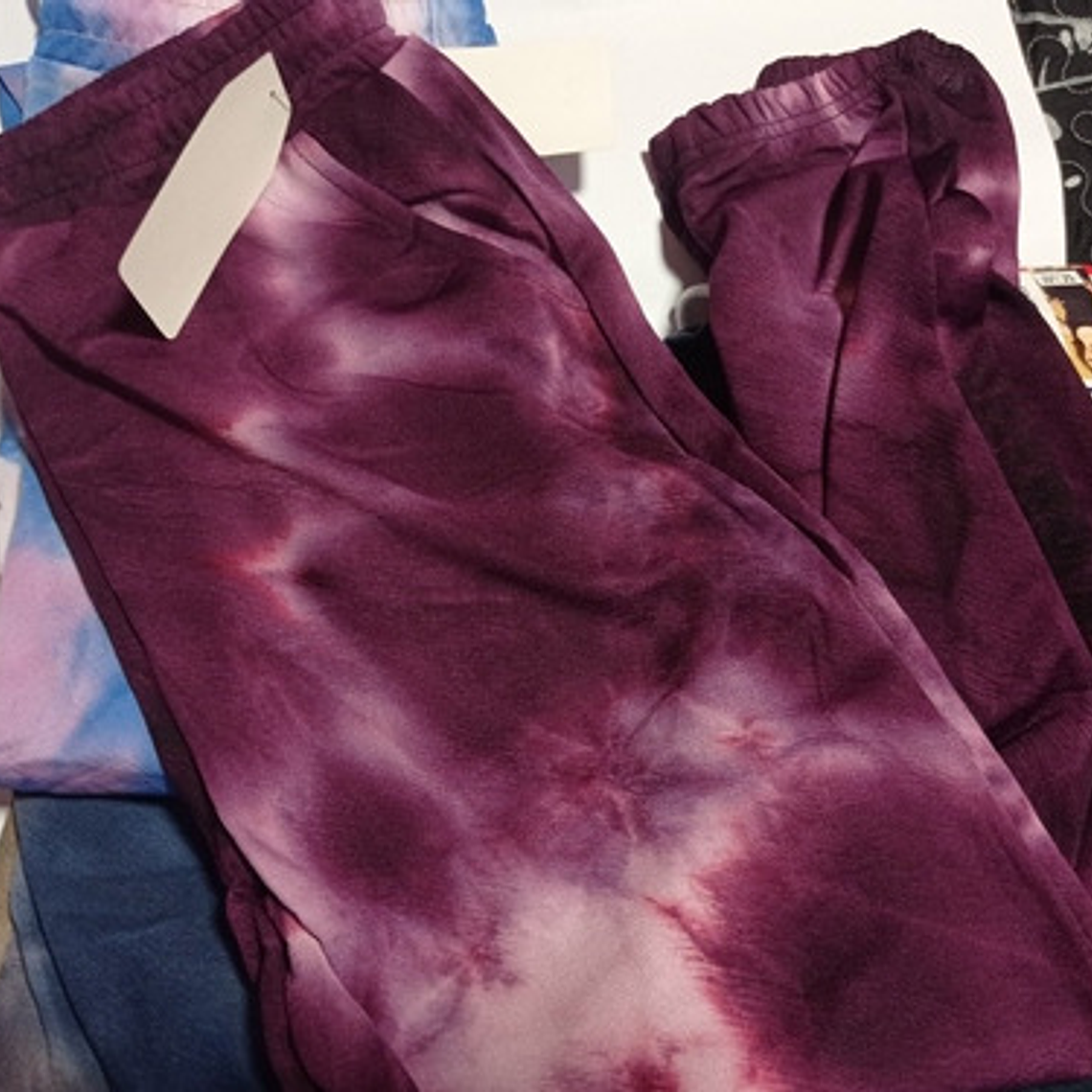 3 Pantalones Joggers Verano Buzo Mujer Tie Dye 4