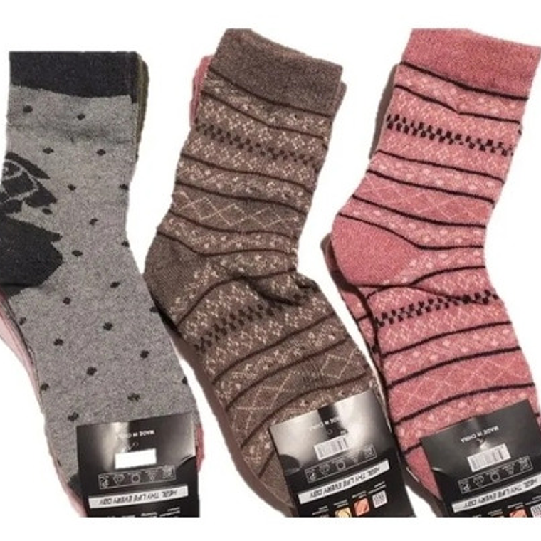 Pack 6 Pares Calcetines De Angora ( Lana De Oveja) Mujer 4