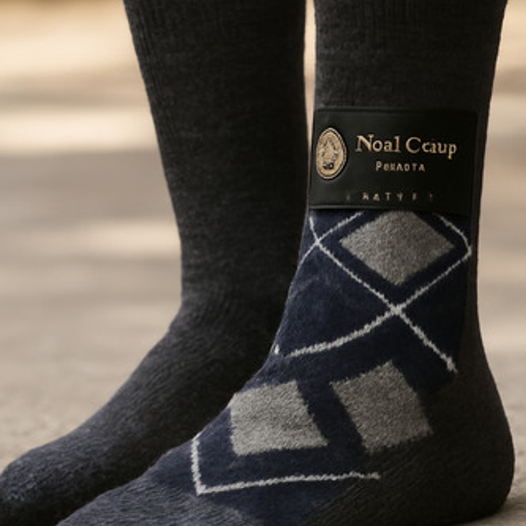 12 Pares Calceta Lana Angora De Oveja De Hombre 1