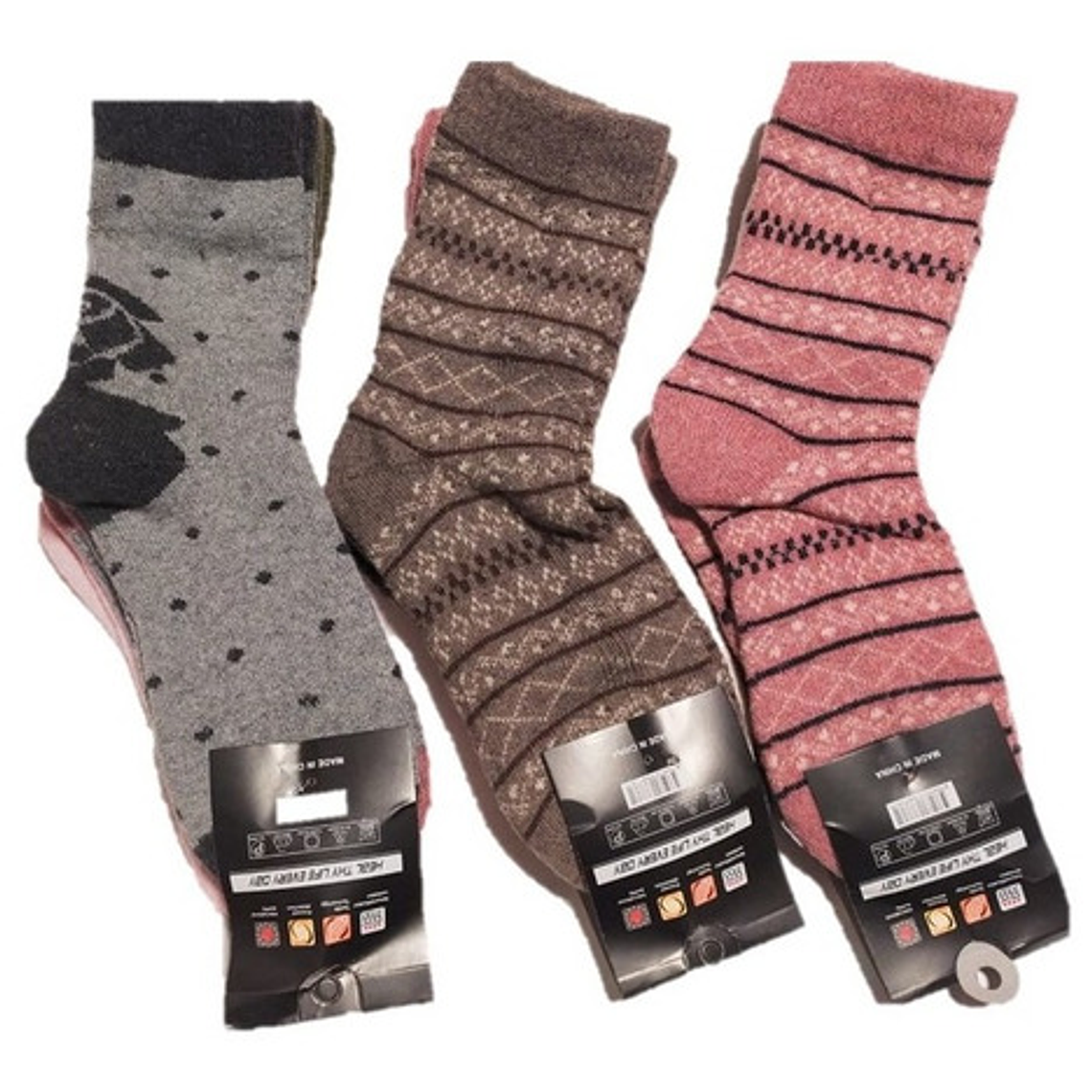 Calcetín Mujer O Hombre Angora Lana De Oveja(12 Pares)+regal 1