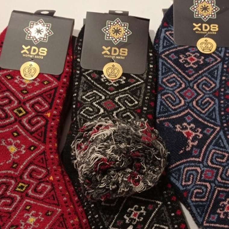 Calcetín Mujer O Hombre Angora Lana De Oveja(12 Pares)+regal 7