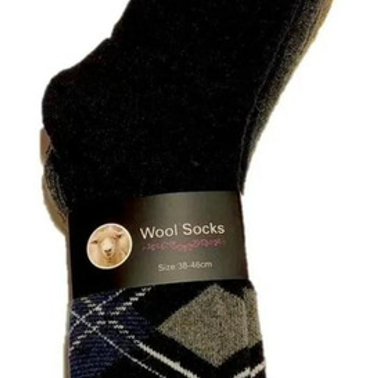 Pack 3 Pares De Calcetines Hombre Angora Lana De Oveja 1