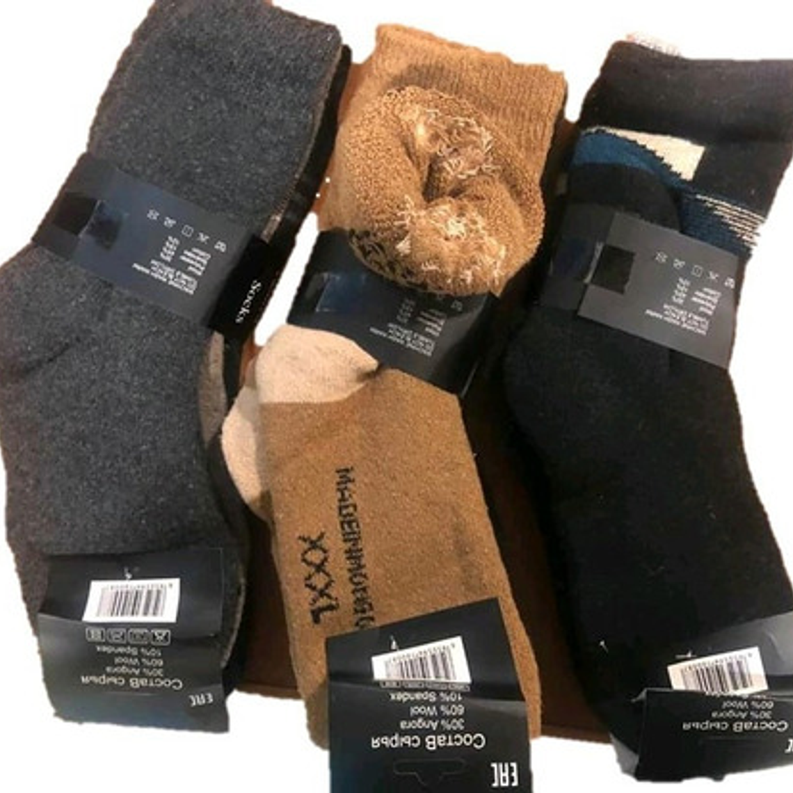 Pack 3 Pares De Calcetines Hombre Angora Lana De Oveja 5
