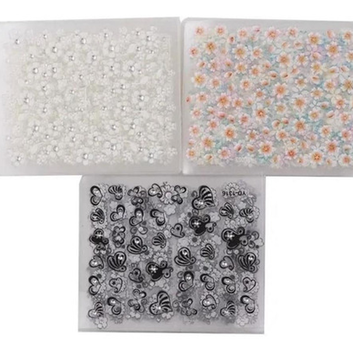 80hojas Stickers De Uñas 3d 1