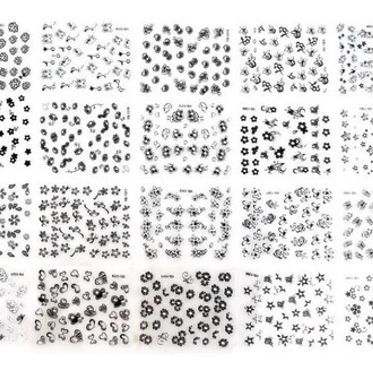 80hojas Stickers De Uñas 3d 2