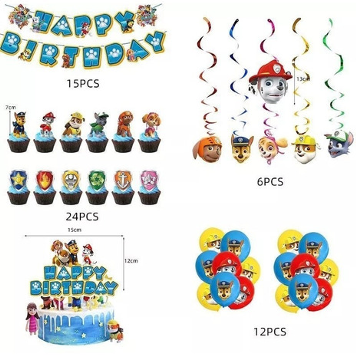 Cotillon Paw Patrol Cumpleaños 2