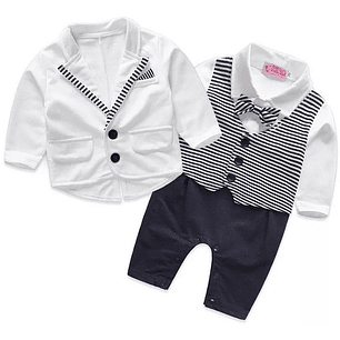 Traje Bautizo Bebé Niño 3-6 Meses