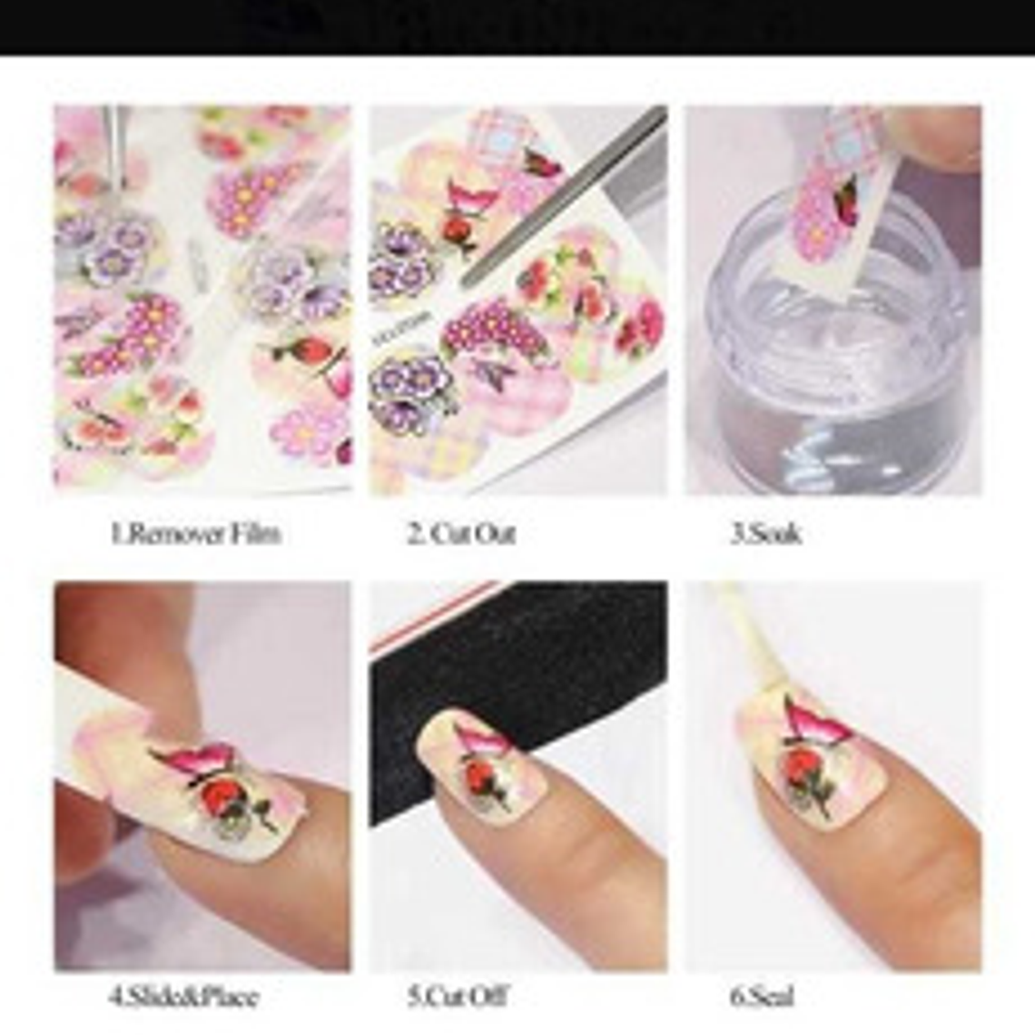 15 Láminas De Stickers De Uñas Al Agua 5