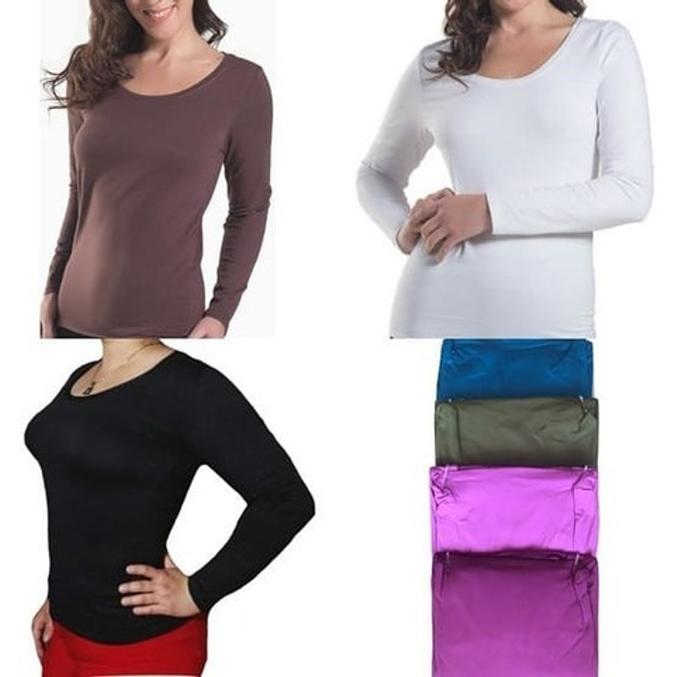 6 Camisetas Bambu Mujer Extra Suavecitas 1
