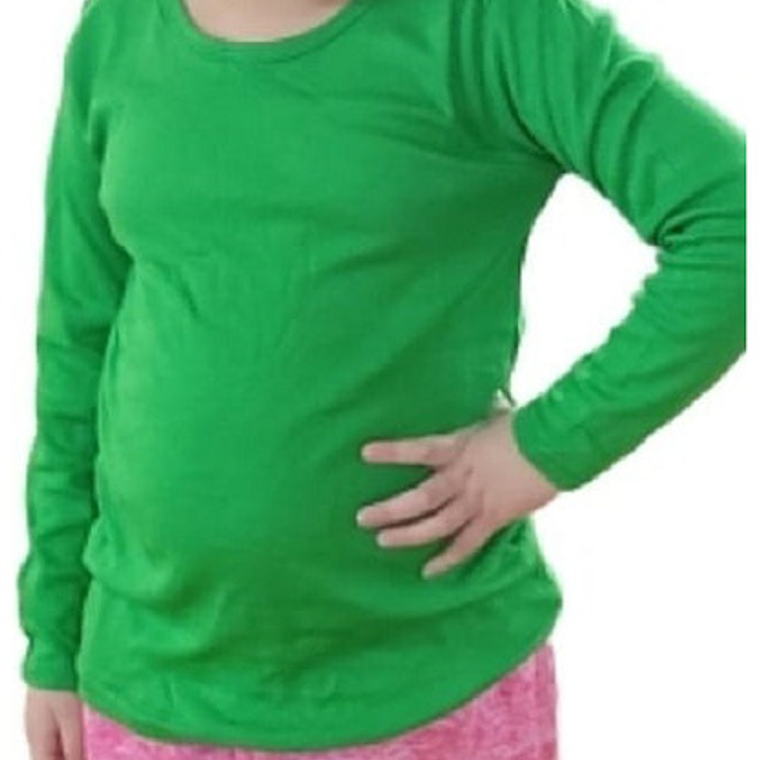 Camiseta Algodon Niños Nacional Color Verde 2