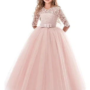 Vestidos Manga Larga Niña Bautizo  Gala Matrimonio T 6 A 14