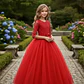 Vestidos Manga Larga Niña Bautizo  Gala Matrimonio T 6 A 14 - Miniatura 7