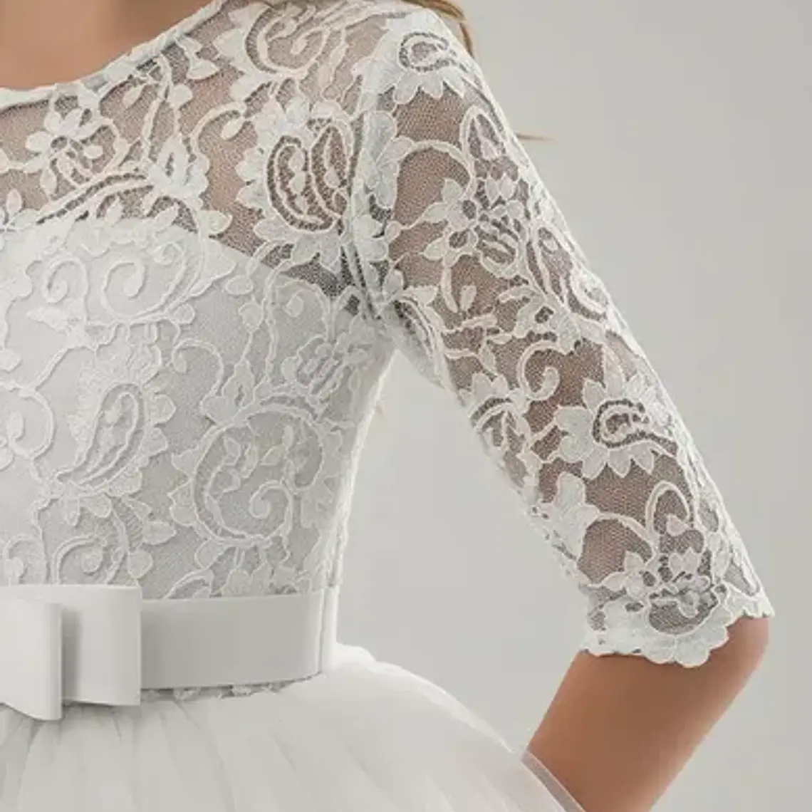Vestidos Manga Larga Niña Bautizo  Gala Matrimonio T 6 A 14 15
