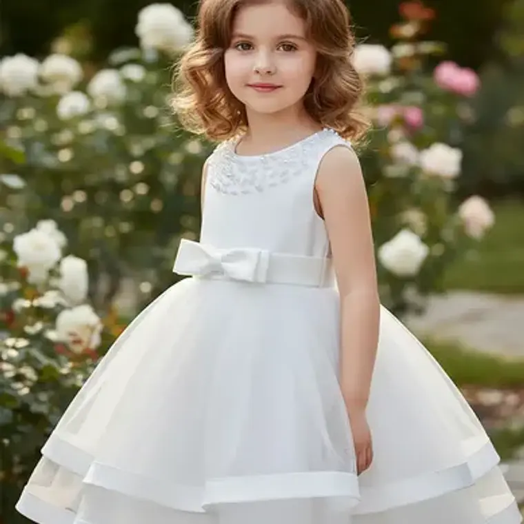 Vestidos Bautizo O Fiesta Bebé, Niña /doble Capa 2