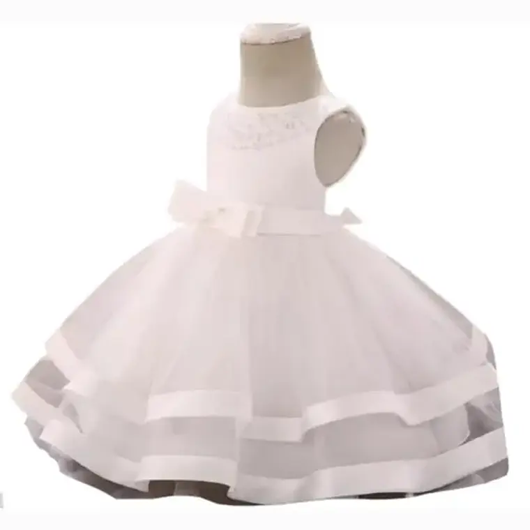 Vestidos Bautizo O Fiesta Bebé, Niña /doble Capa 3