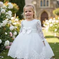 Vestido Bautizo O Fiesta Manga Larga De 3 Meses A 8 Años. - Miniatura 1