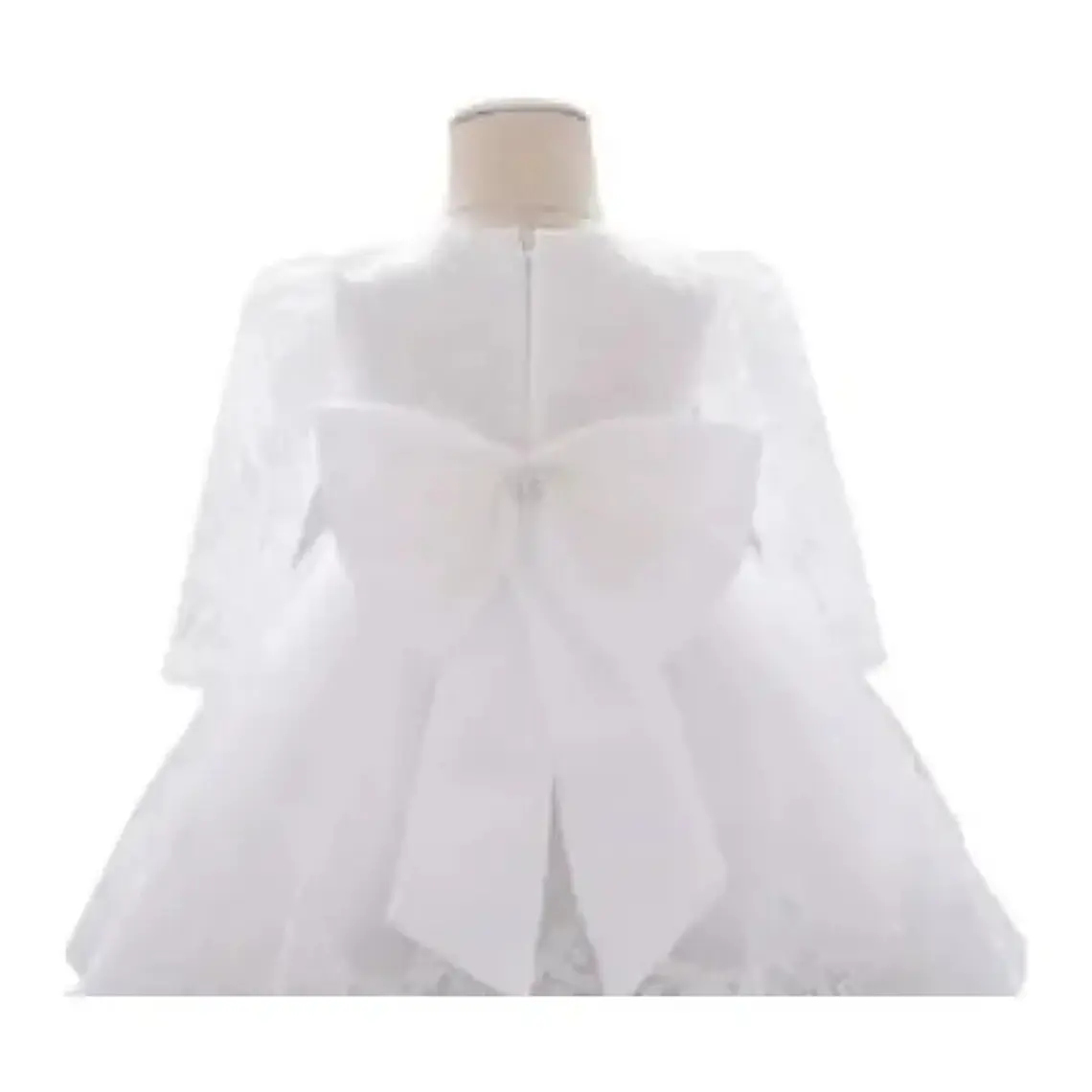 Vestido Bautizo O Fiesta Manga Larga De 3 Meses A 8 Años. 4