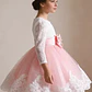 Vestido Bautizo O Fiesta Manga Larga De 3 Meses A 8 Años. - Miniatura 11