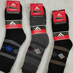 12 Pares Calcetines Gruesos De Hombre