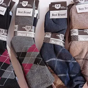 Calcetines Angora Hombre Térmica X 12 Pares