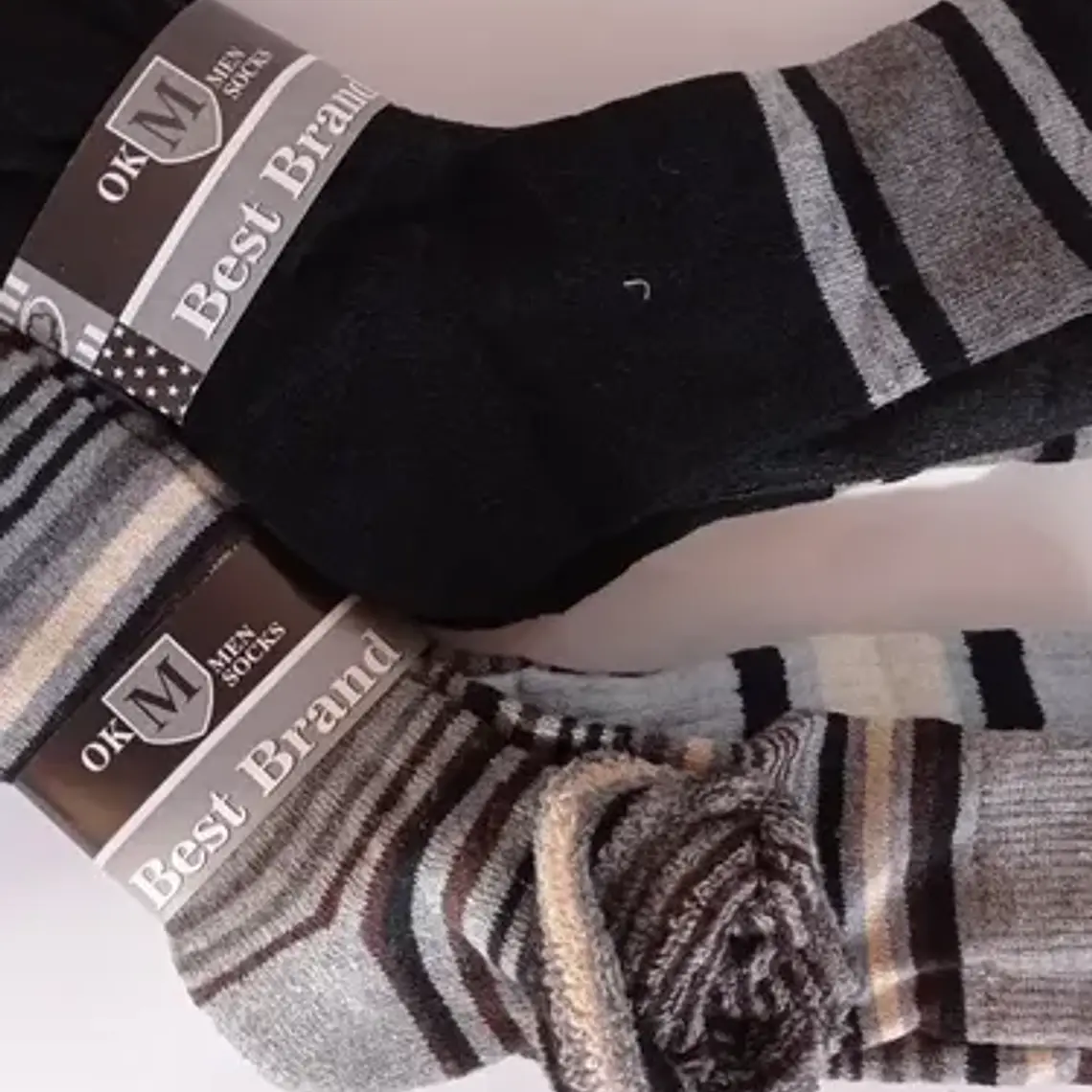 12 Pares Calceta Lana Angora De Oveja De Hombre 3