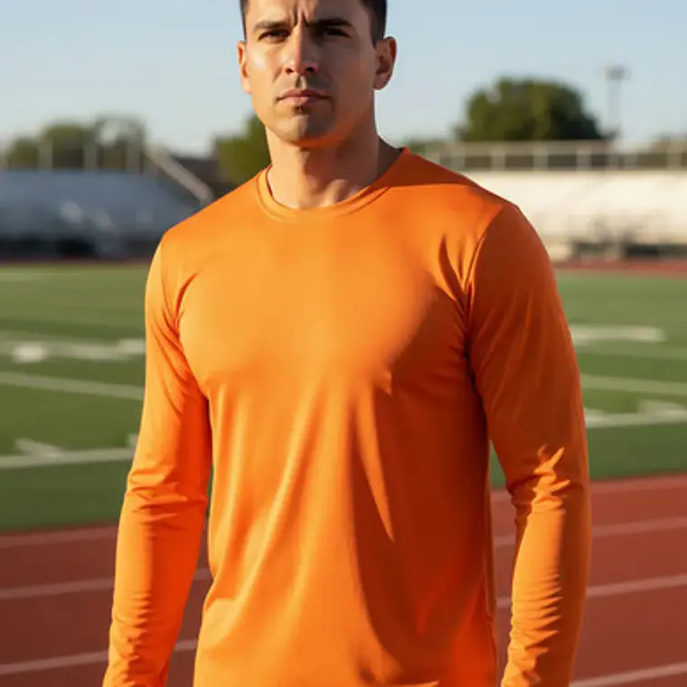 6 Camisetas Algodon Color Naranjo 2