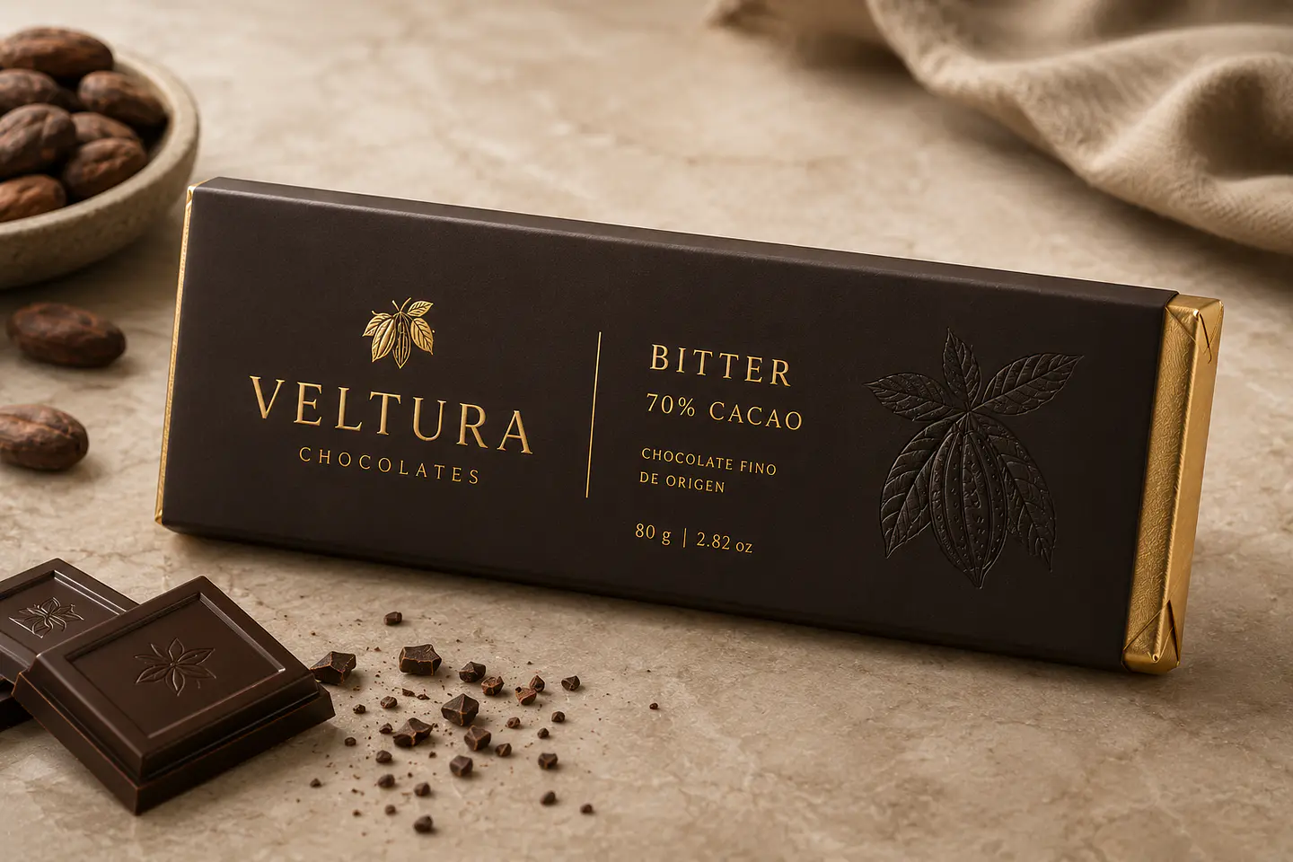 Barra chocolate 70% cacao 1