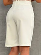 Bermuda para Mujer con Bolsillos Blanco Marfil - Miniatura 2