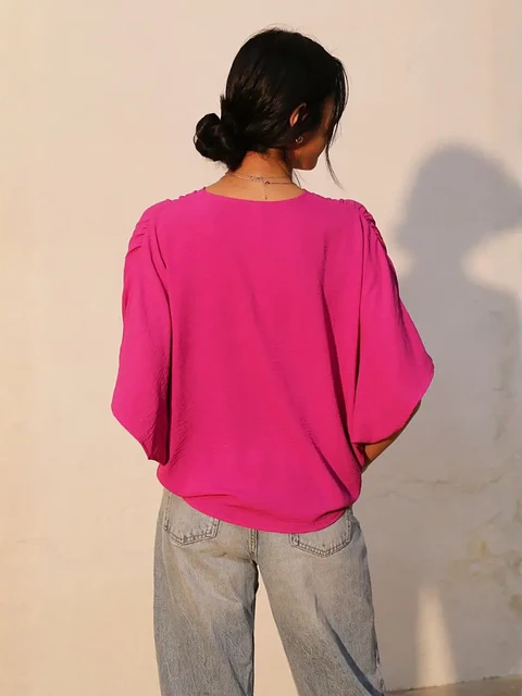 Blusa Americana para Mujer Color Fucsia
