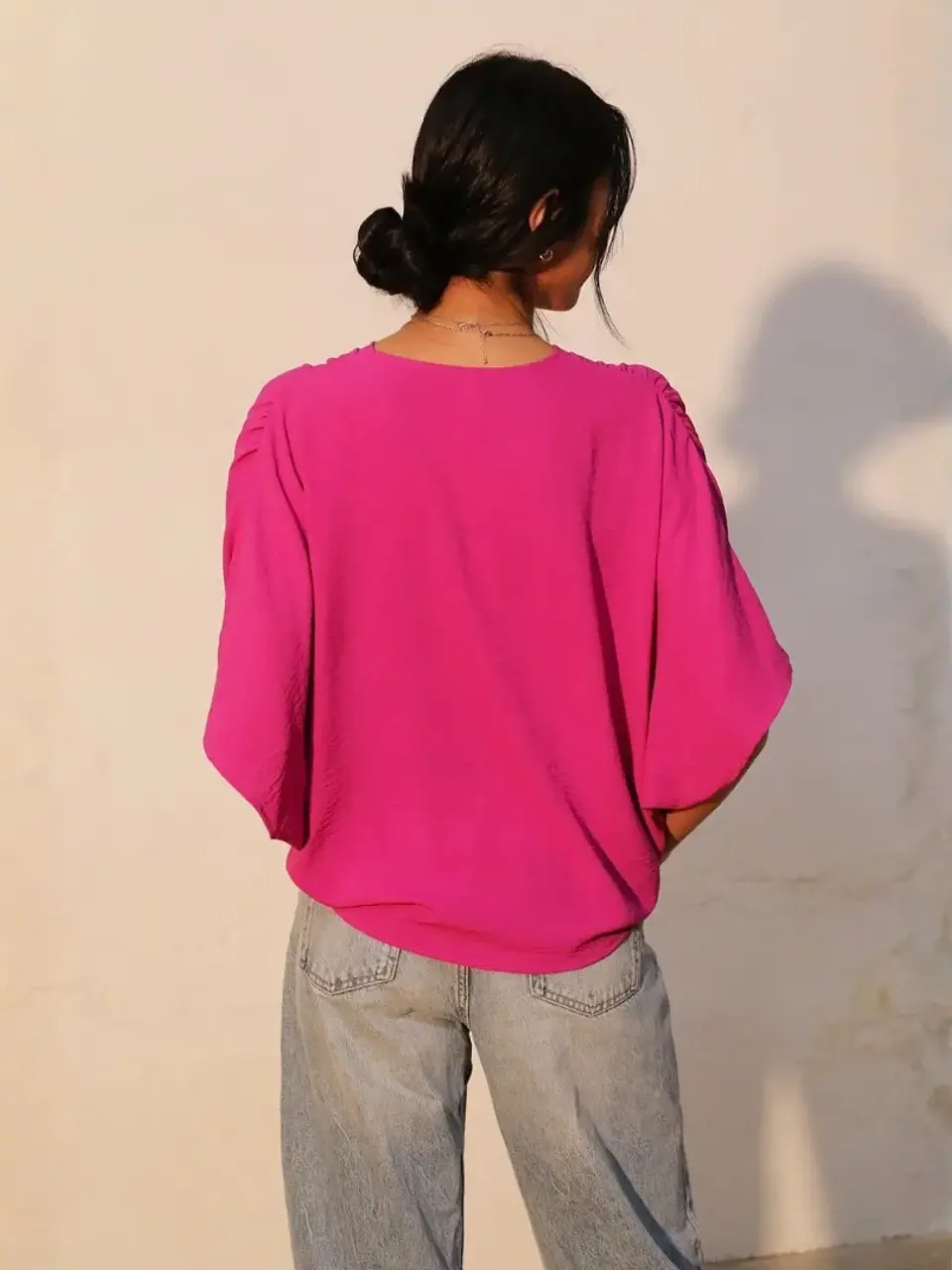 Blusa Americana para Mujer Color Fucsia 2