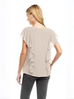 Blusa Americana para Mujer Beige Nude y Negra - Miniatura 2
