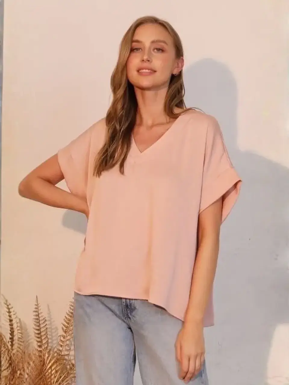 Blusa Americana Rosa Champaña para Mujer 1