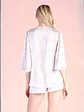 Blusa Americana Animal Print Blanca para Mujer - Miniatura 2