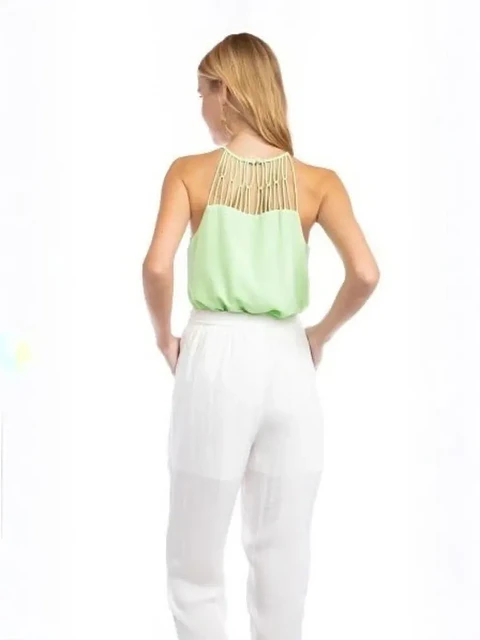 Blusa Americana para Mujer Amarilla, Blanca y Verde Manzana