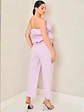 Blusa Americana Strapless Tipo Globo Lila Pastel - Miniatura 2