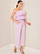 Blusa Americana Strapless Tipo Globo Lila Pastel - Miniatura 4