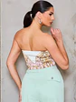 Blusa Strapless Tipo Pañoleta Estampada en Seda - Miniatura 2
