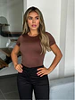 Body de Lycra Nude y Café para Mujer - Miniatura 1