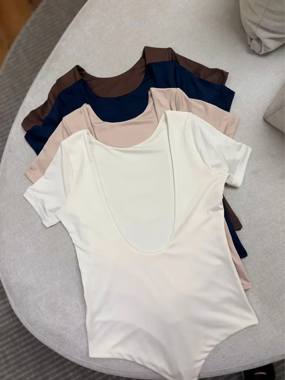 Body de Lycra Nude y Café para Mujer 3