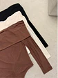 Body Manga Larga en Malla para Mujer Café y Negro - Miniatura 3