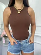 Body de Algodón Rib para Mujer en Varios Colores - Miniatura 1